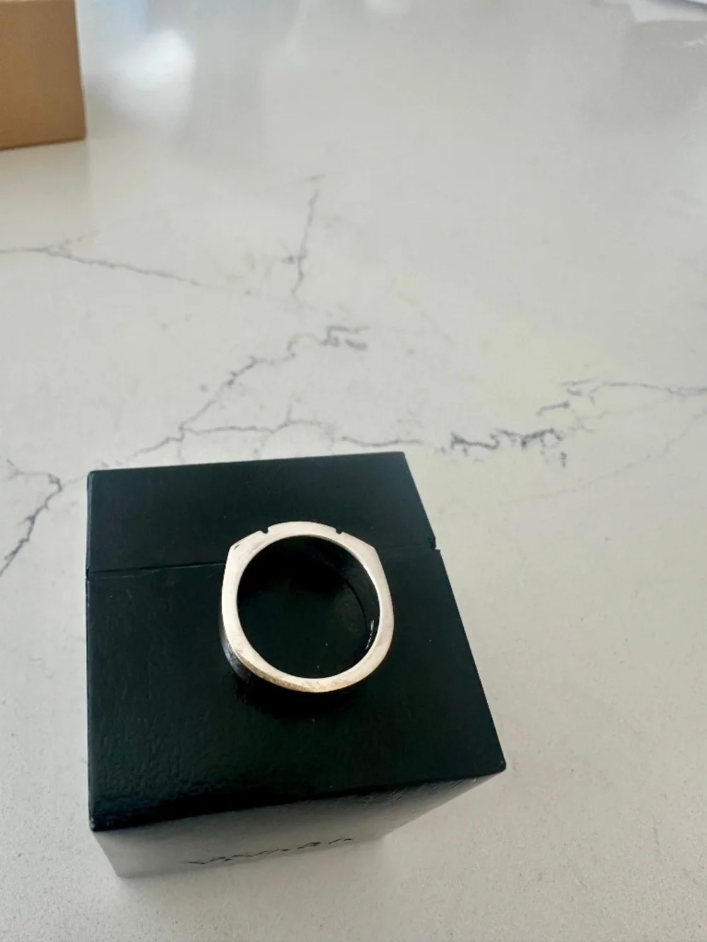 Men’s 18K Solid White Gold and Diamond Ring by Unique - Pre Owned - Very Good